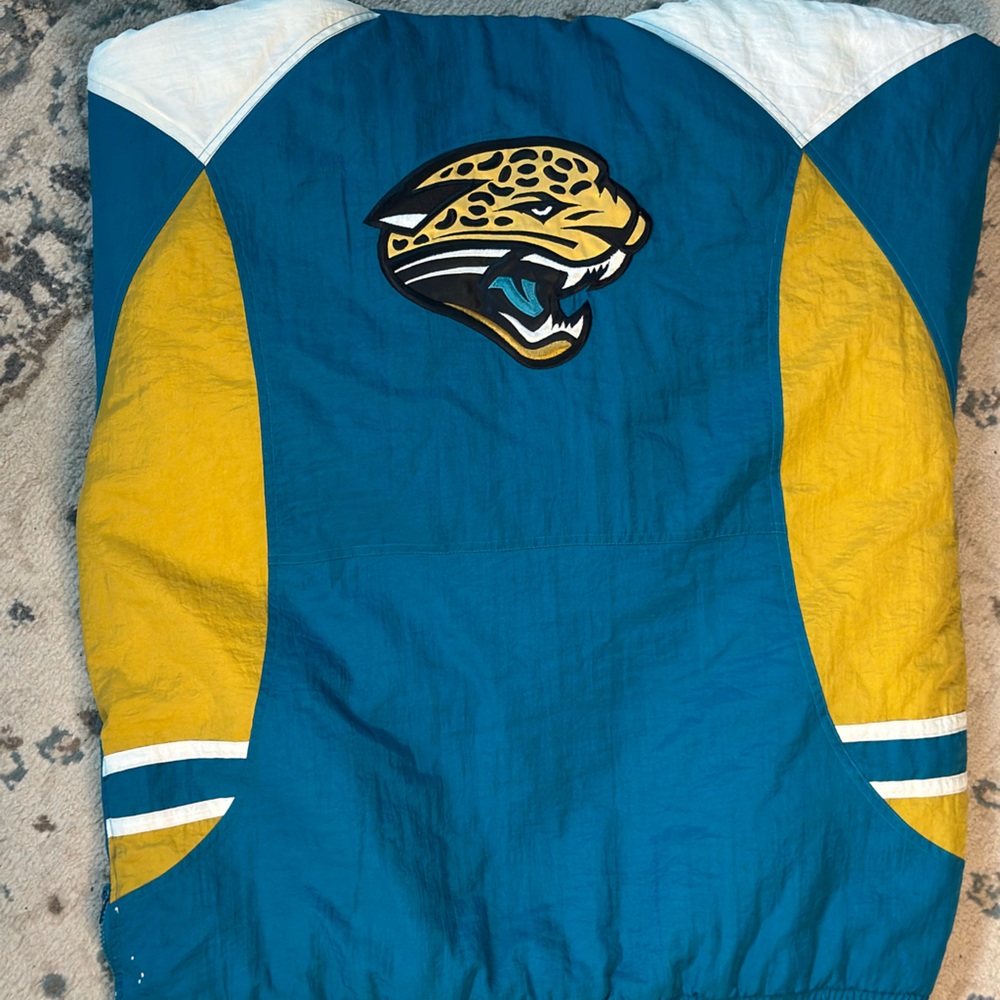 Blue and yellow Jacksonville Jaguars windbreaker jacket - Picture 4 of 4